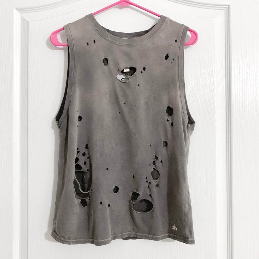 Alo Yoga Harley Muscle Tank, Anthracite, Medium